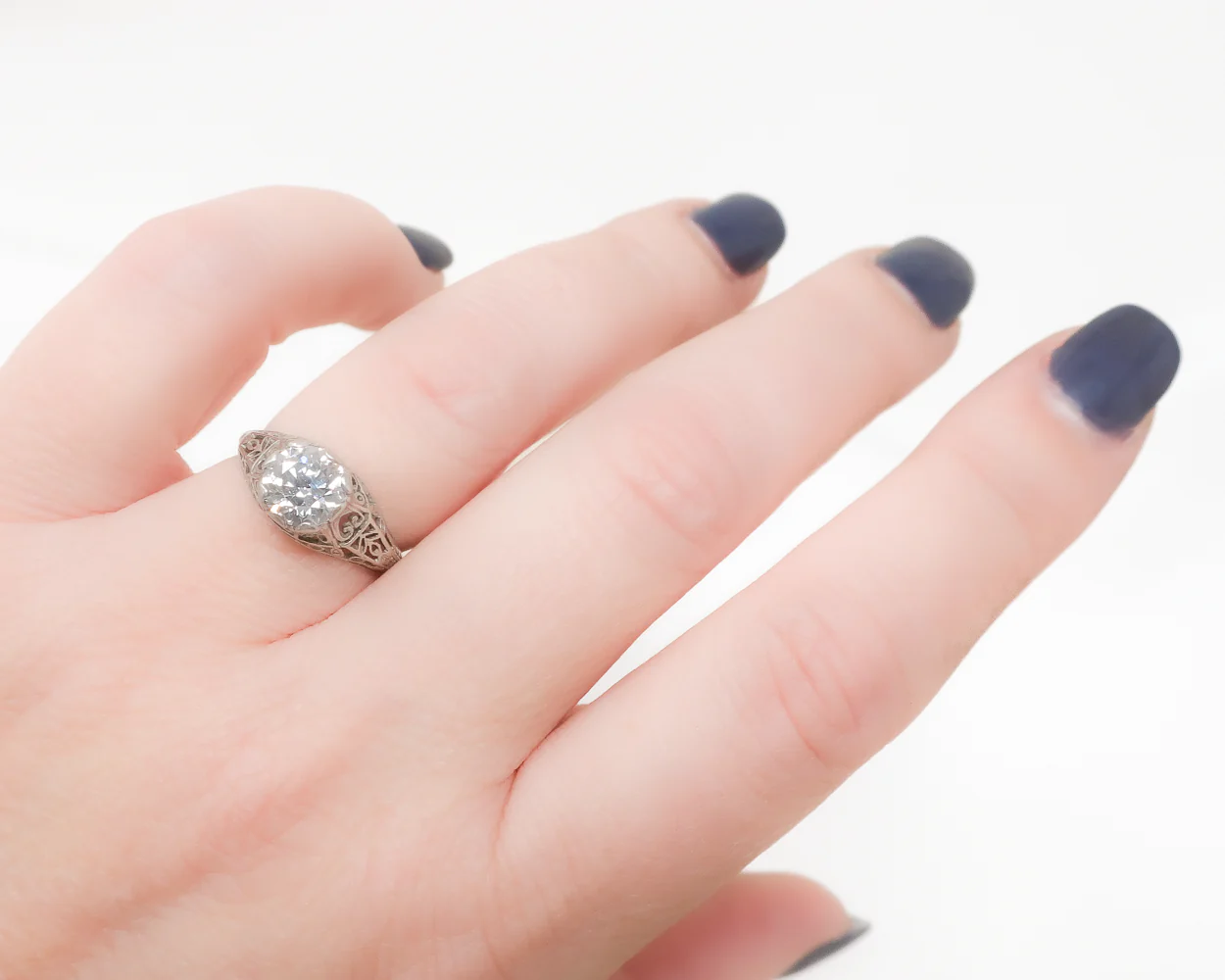1930s Art Deco Diamond Solitaire - Image 4