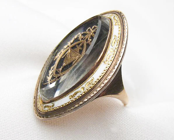 Georgian Rock Crystal Mourning Ring - Image 4
