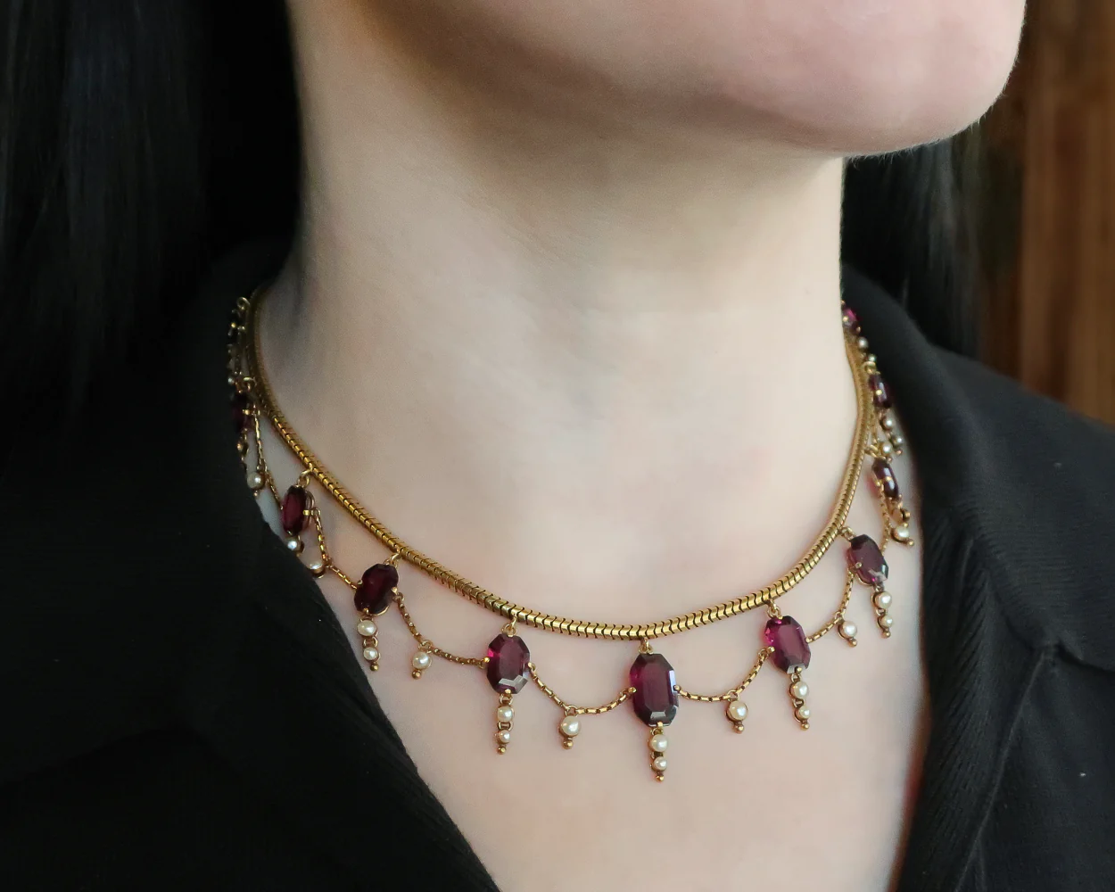 Victorian Grand Period Garnet Necklace - Image 4