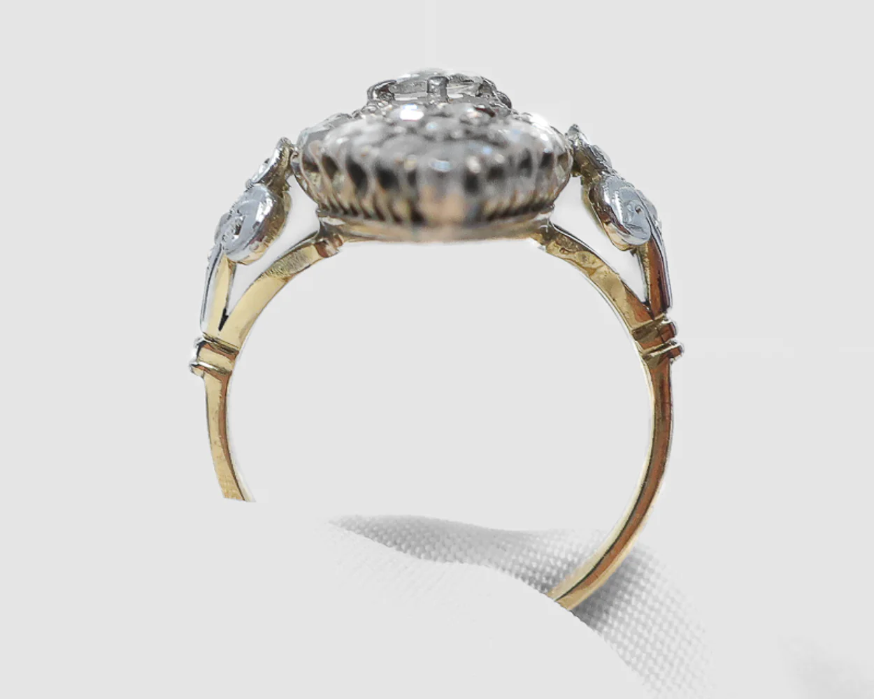 Victorian Rose-Cut Diamond Navette Ring - Image 3