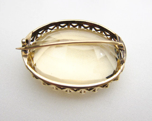 Midcentury Citrine Brooch - Image 3