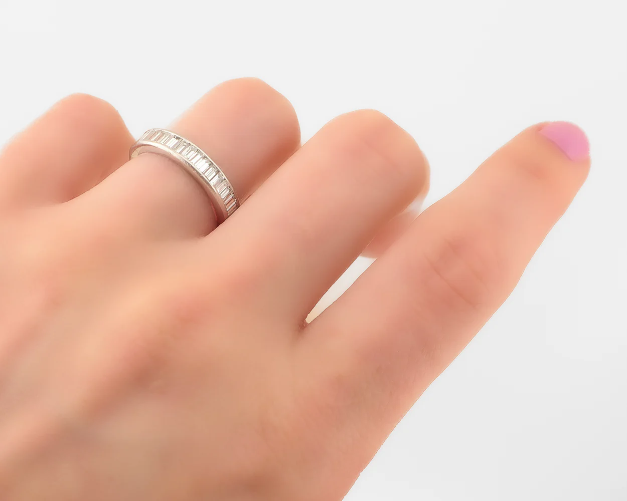 Midcentury Baguette Diamond Eternity Band - Image 3