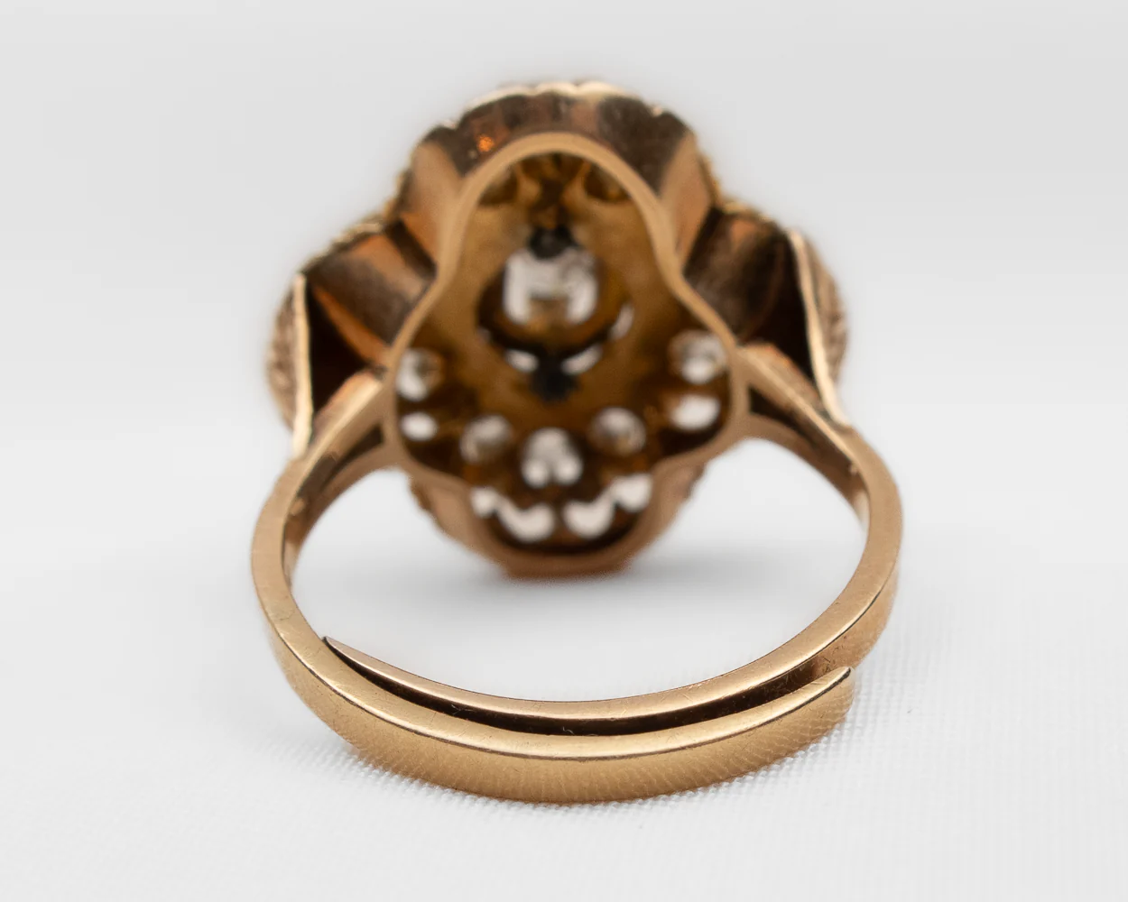 Victorian Mine-Cut Diamond Cluster Ring - Image 5