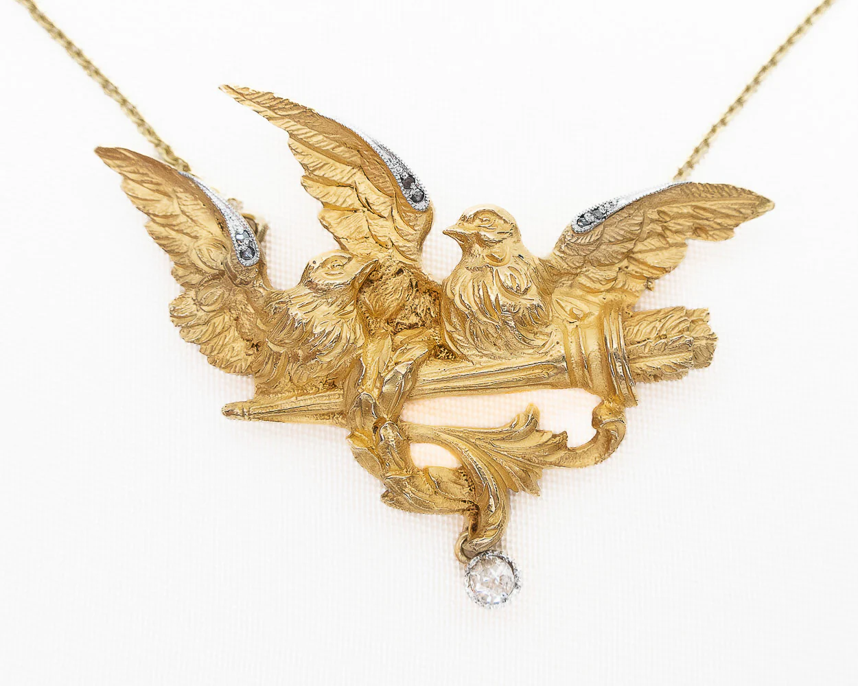 Victorian Double Bird Pendant