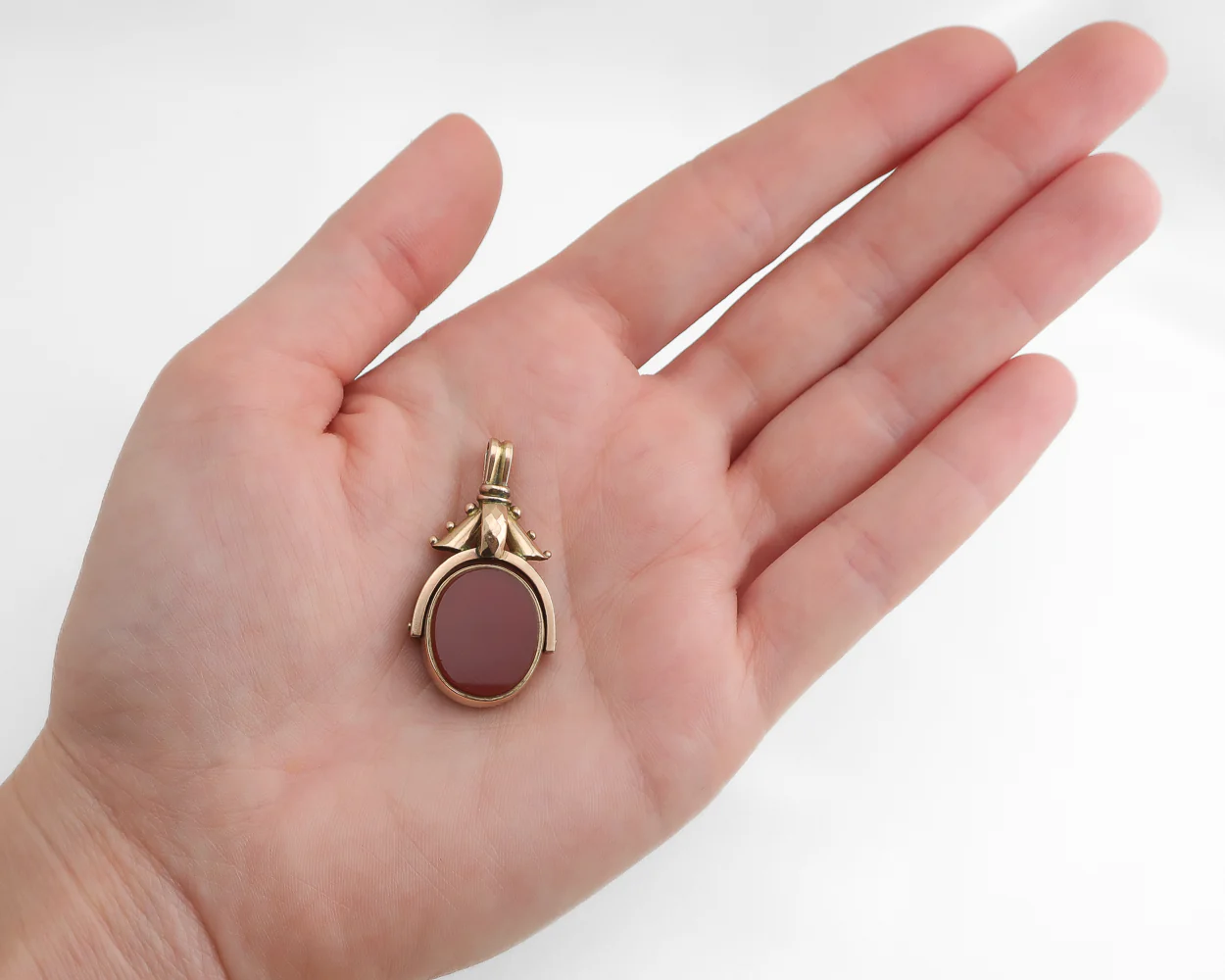 Victorian Bloodstone/Carnelian Double-Sided Fob - Image 4
