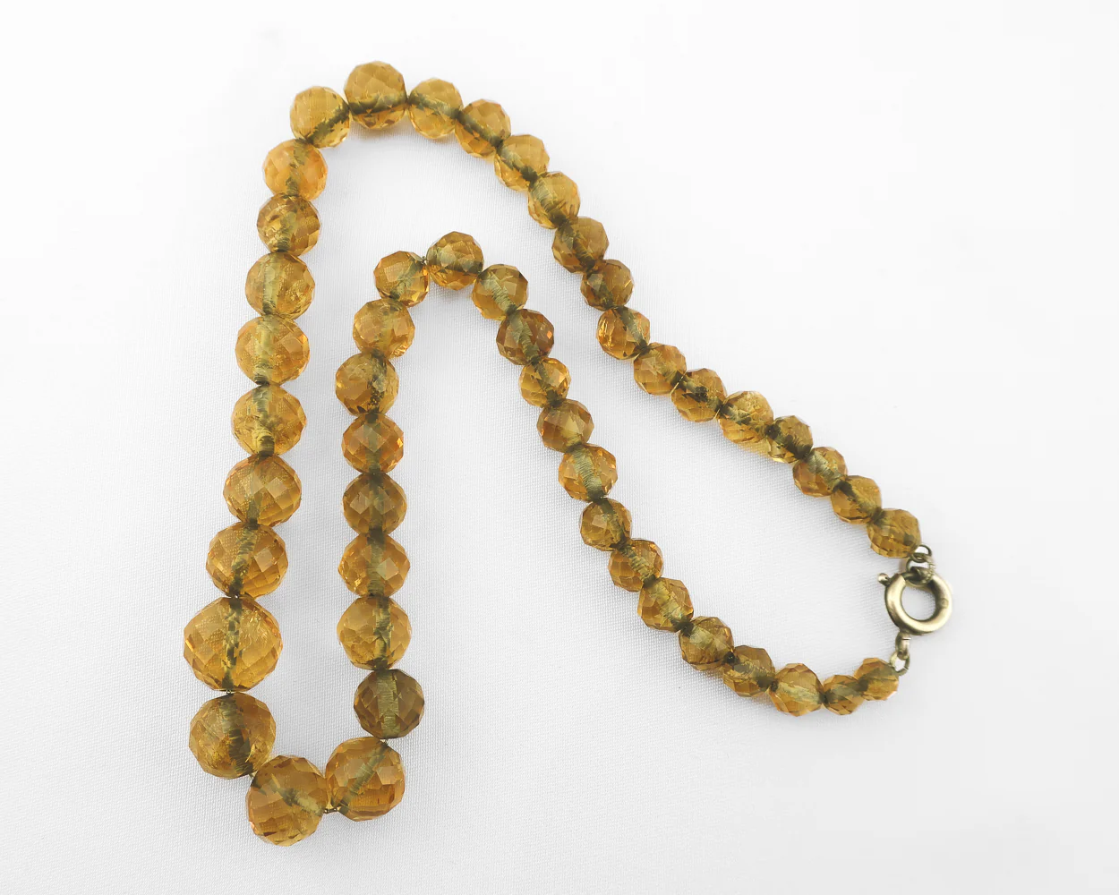 Victorian Beaded Citrine Necklace - Image 3