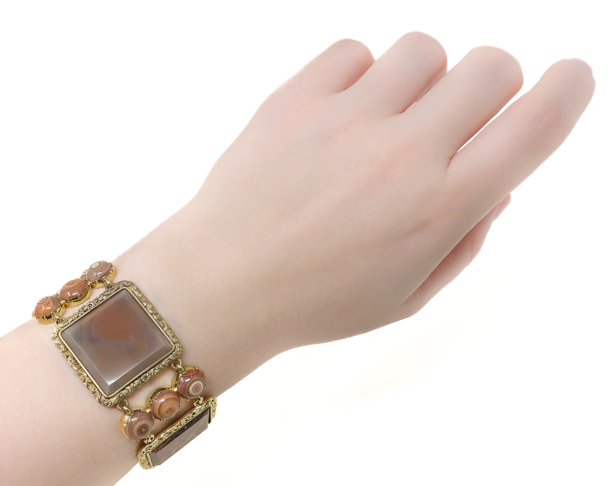 Victorian Agate 15KT Bracelet - Image 3